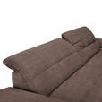 ECKSOFA in Mikrofaser Hellbraun  - Chromfarben/Hellbraun, Design, Textil/Metall (265/180cm) - Carryhome