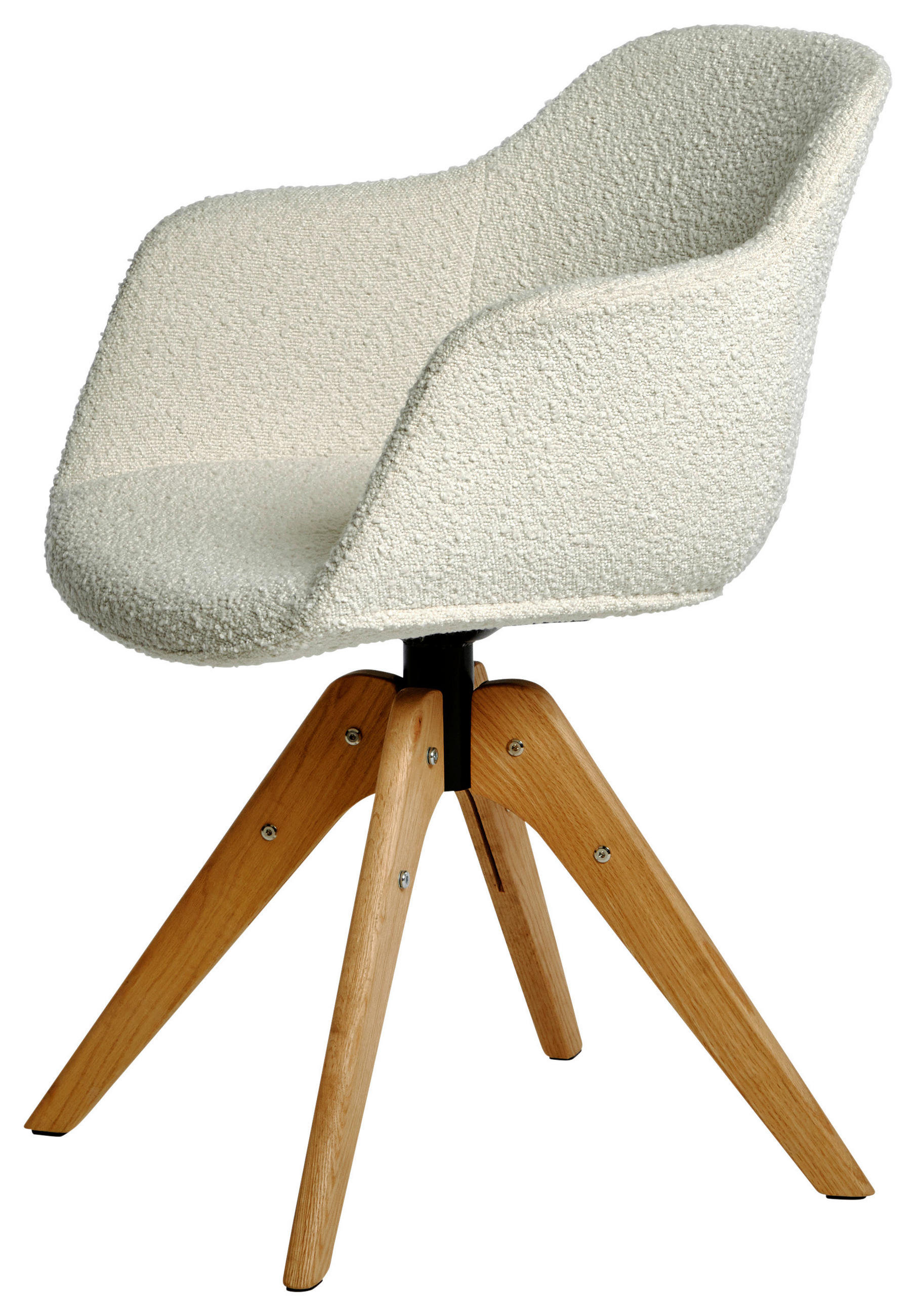 ARMLEHNSTUHL   Webstoff  - Eichefarben/Weiß, MODERN, Holz/Kunststoff (56,5/59/79cm) - Livetastic