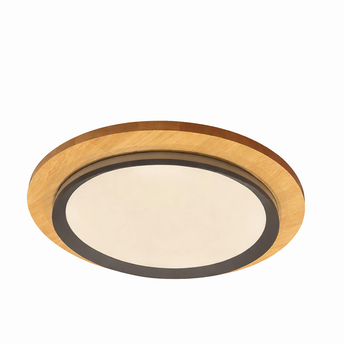 LED-DECKENLEUCHTE Panama 50/6 cm   - Eichefarben, Natur, Holz/Metall (50/6cm) - Waldwelt