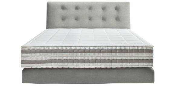 BOXSPRINGBETT 180/200 cm  in Hellgrau  - Hellgrau, KONVENTIONELL, Holz/Textil (180/200cm) - Dieter Knoll