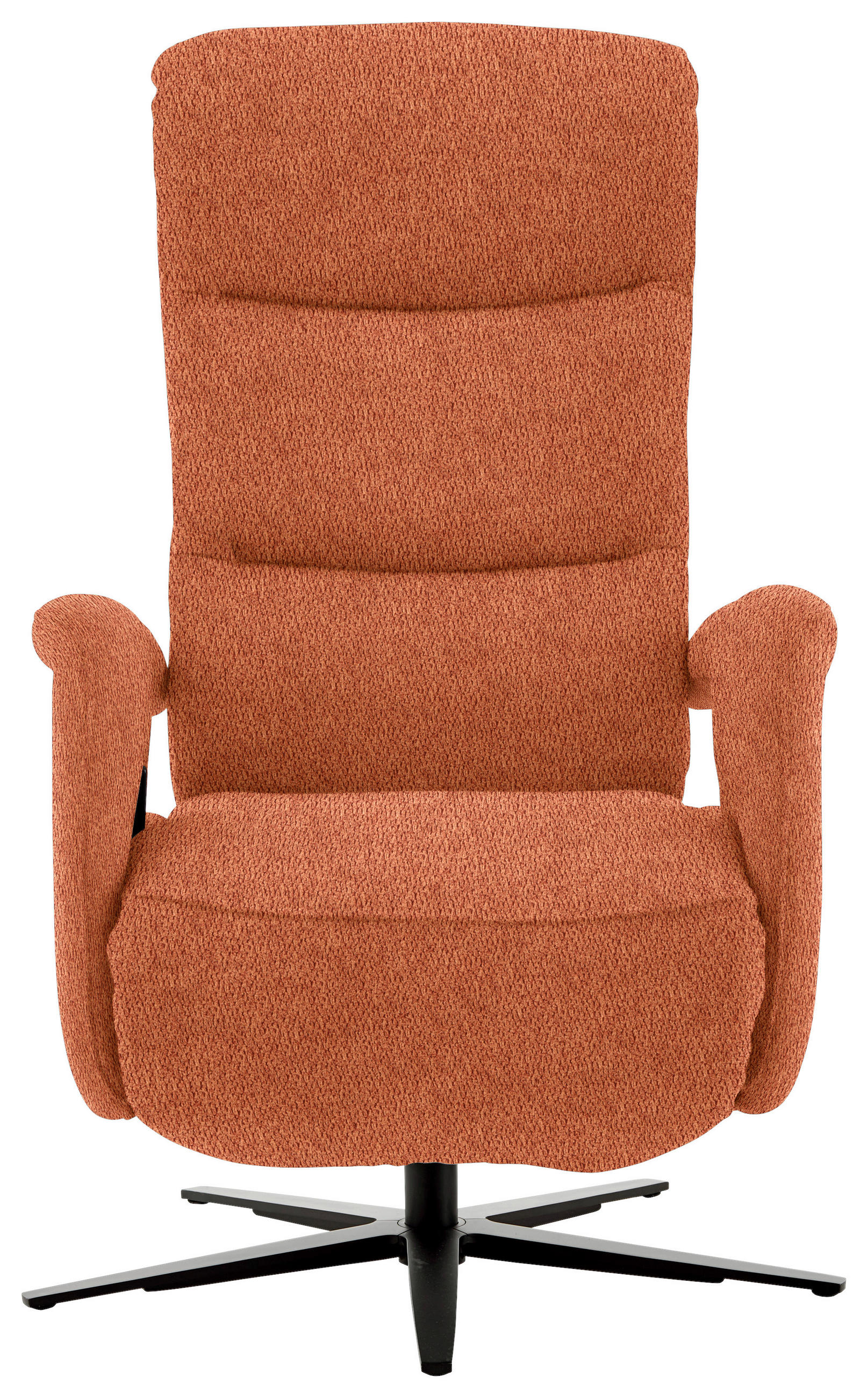 RELAXSESSEL in Textil Terracotta  - Terracotta/Schwarz, Design, Textil/Metall (71/112/83-176cm) - Beldomo Style
