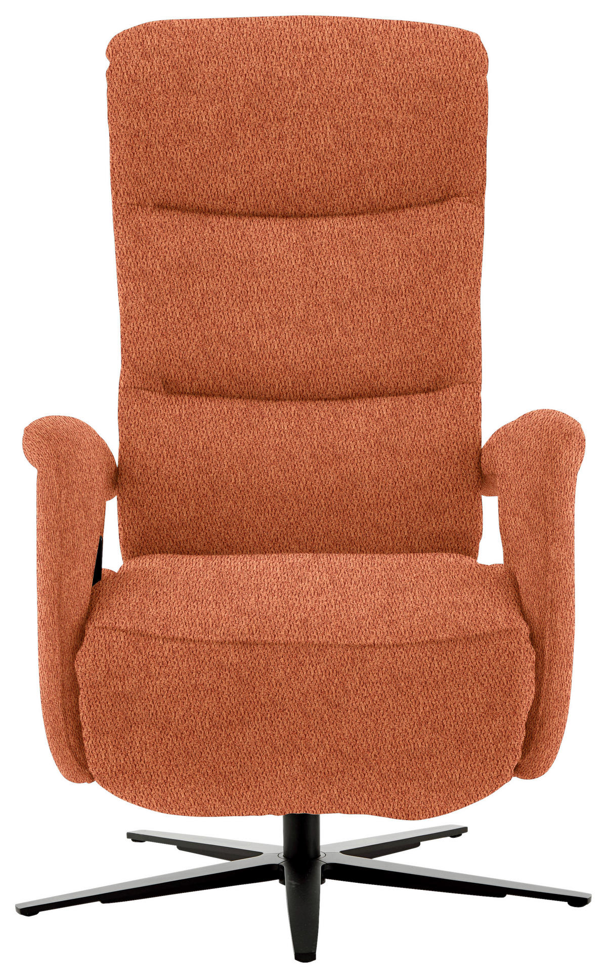 RELAXSESSEL in Textil Terracotta  - Terracotta/Schwarz, Design, Textil/Metall (71/112/83-176cm) - Beldomo Style