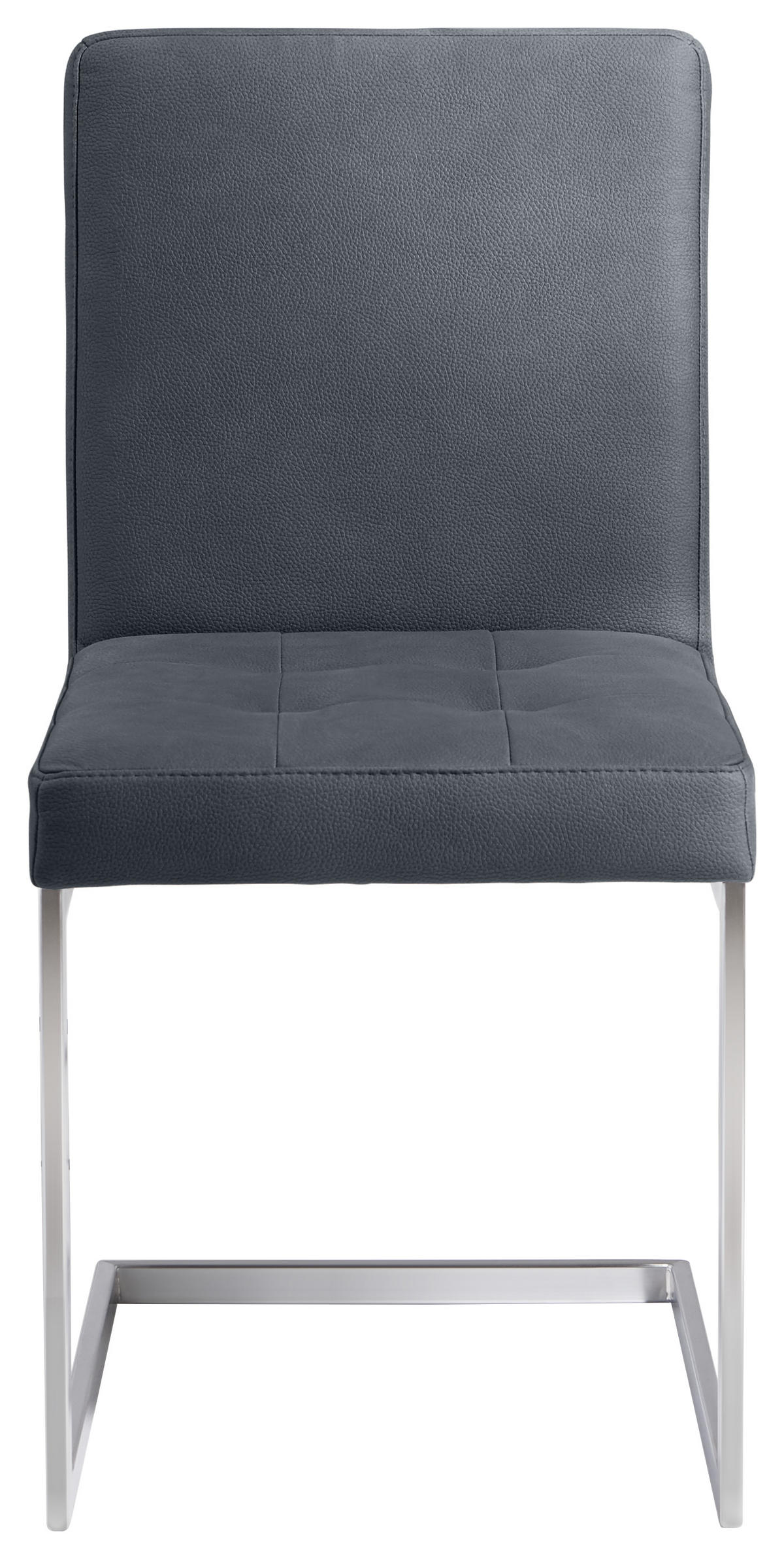 SCHWINGSTUHL  in Stahl Mikrofaser  - Edelstahlfarben/Grau, Design, Textil/Metall (45/91/58cm) - Moderano