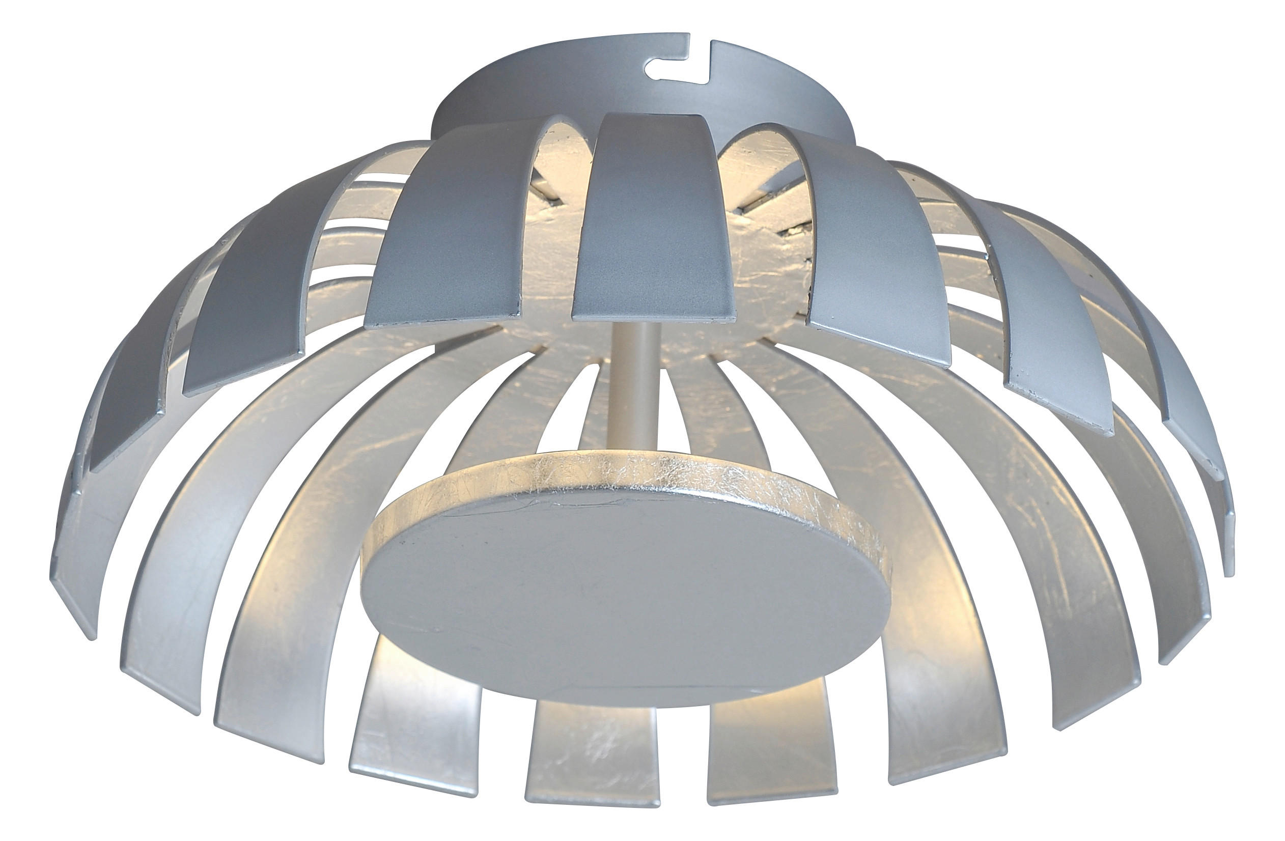 LED-DECKENLEUCHTE Flare 26/12,5 cm   - Nickelfarben, Design, Metall (26/12,5cm)