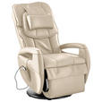MASSAGESESSEL  mit Kombination Echtleder/Lederlook Beige    - Beige, Design, Leder/Kunststoff (80/117/114cm) - Cantus