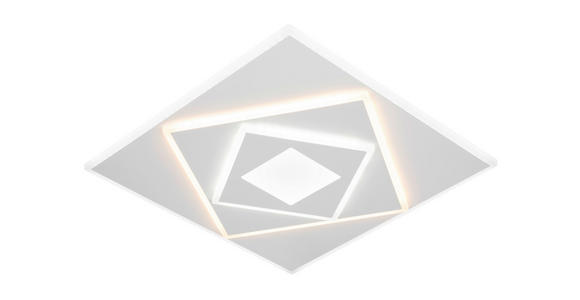 LED-DECKENLEUCHTE 47,7/47,7/6 cm - Weiß, Basics, Kunststoff/Metall (47,7/47,7/6cm) - Novel