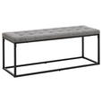 SITZBANK  in 120/47/42 cm  - Schwarz/Grau, LIFESTYLE, Textil/Metall (120/47/42cm) - Xora