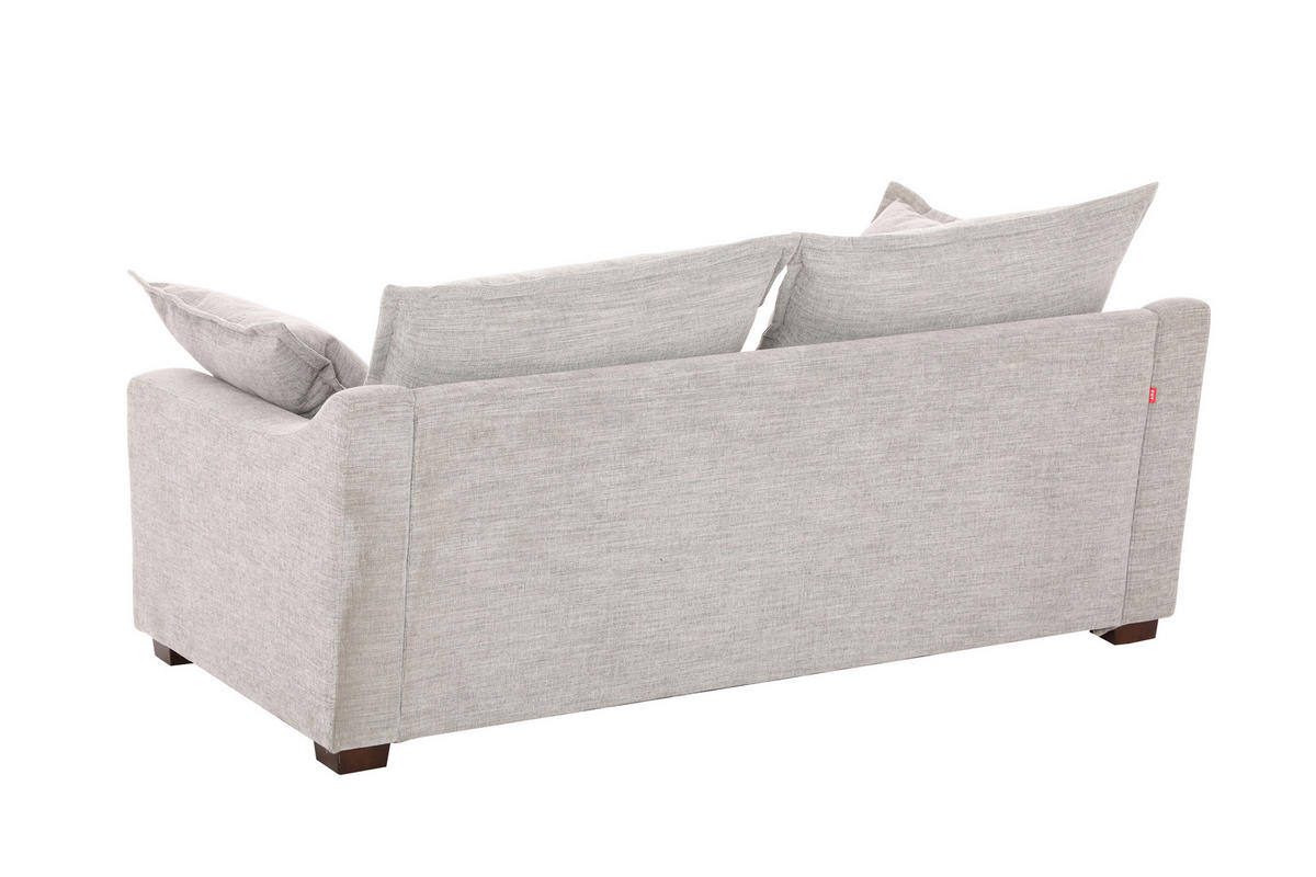 DVOJMIESTNA POHOVKA, textil, sivobéžová - hnedá/sivobéžová, Modern, drevo/textil (180/93/97cm) - MID.YOU