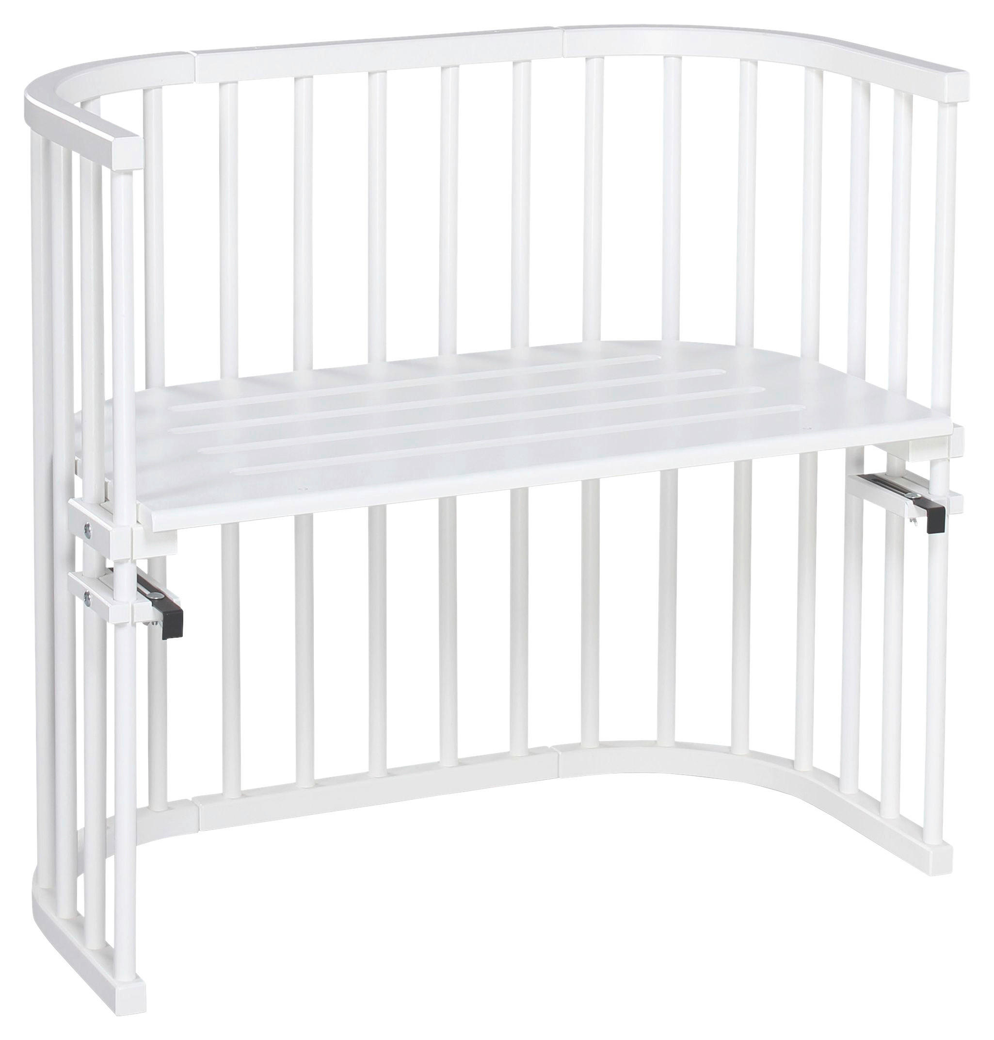 BEISTELLBETT Babybay Original  - Weiß, Basics, Holz (46/79/87cm) - Babybay