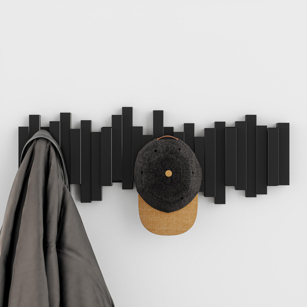 GARDEROBENLEISTE  in Schwarz  - Schwarz, Design, Kunststoff (49/18/3cm) - Umbra