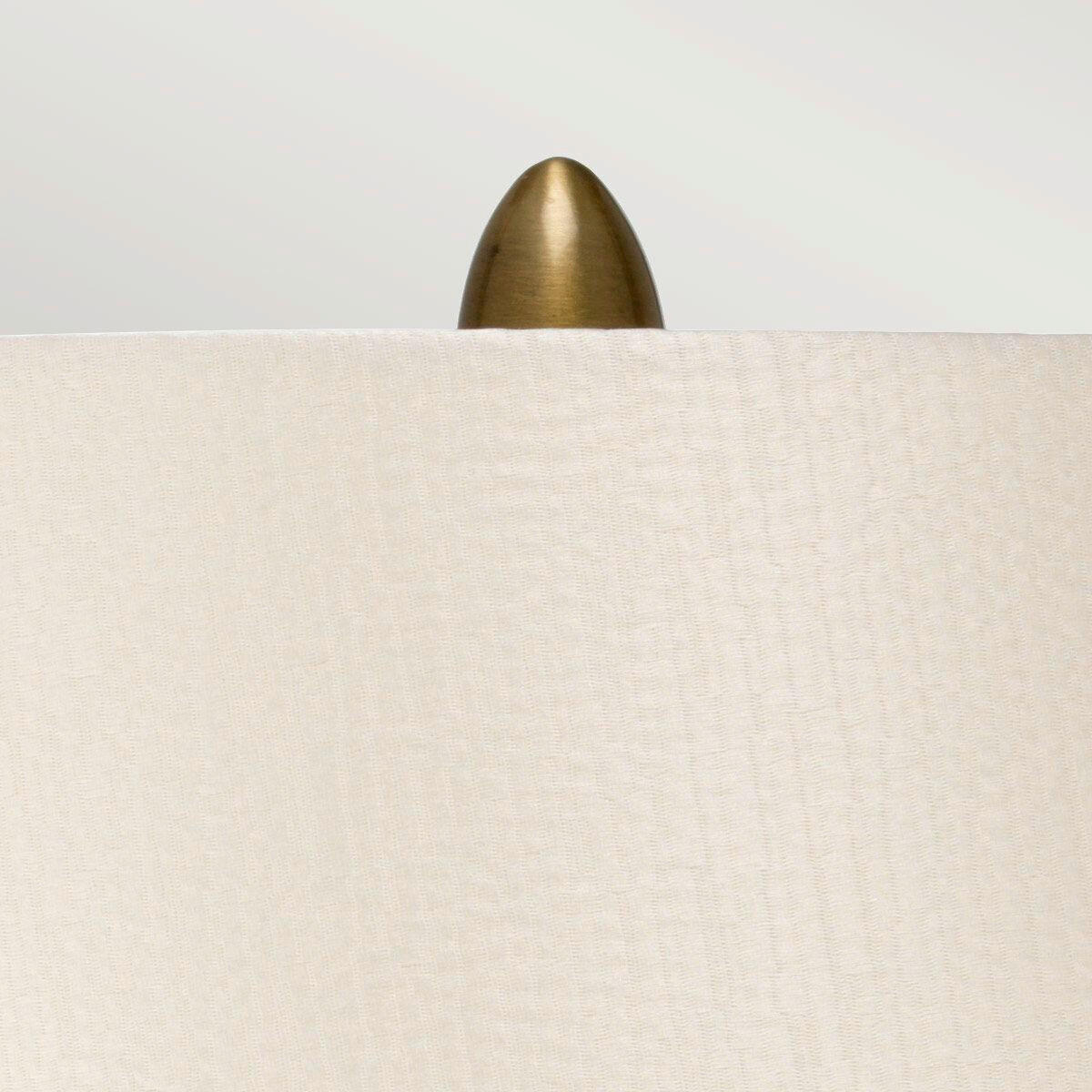 STOLNÁ LAMPA, E27, 55/30 cm  - číra/bronzová, Konventionell, textil/keramika (55/30cm) - Elstead Lighting