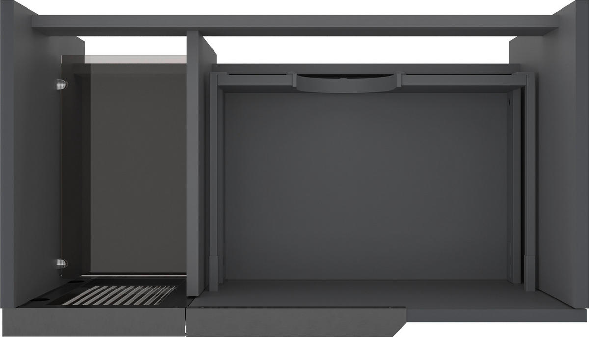 BADEZIMMER 3-teilig  in  - Weiß Hochglanz/Anthrazit, MODERN, Glas/Keramik (80/114/45cm) - MID.YOU