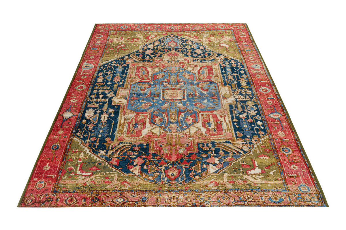 In- und Outdoorteppich 80/150 cm Multicolor, Rot  - Rot/Multicolor, Design, Textil (80/150cm) - Obsession