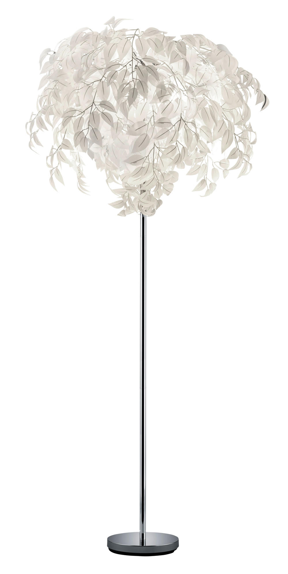 STEHLEUCHTE - Chromfarben/Weiss, Trend, Kunststoff/Metall (70/180cm)