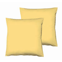 KISSENHÜLLEN-SET 40/40 cm  - Hellgelb, Basics, Textil (40/40cm) - Fleuresse