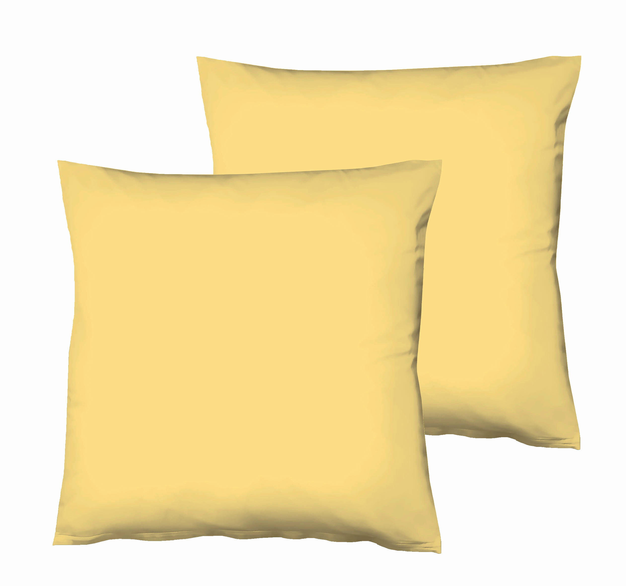 Fleuresse Kissenbezug-Set Hellgelb 40x40 cm
