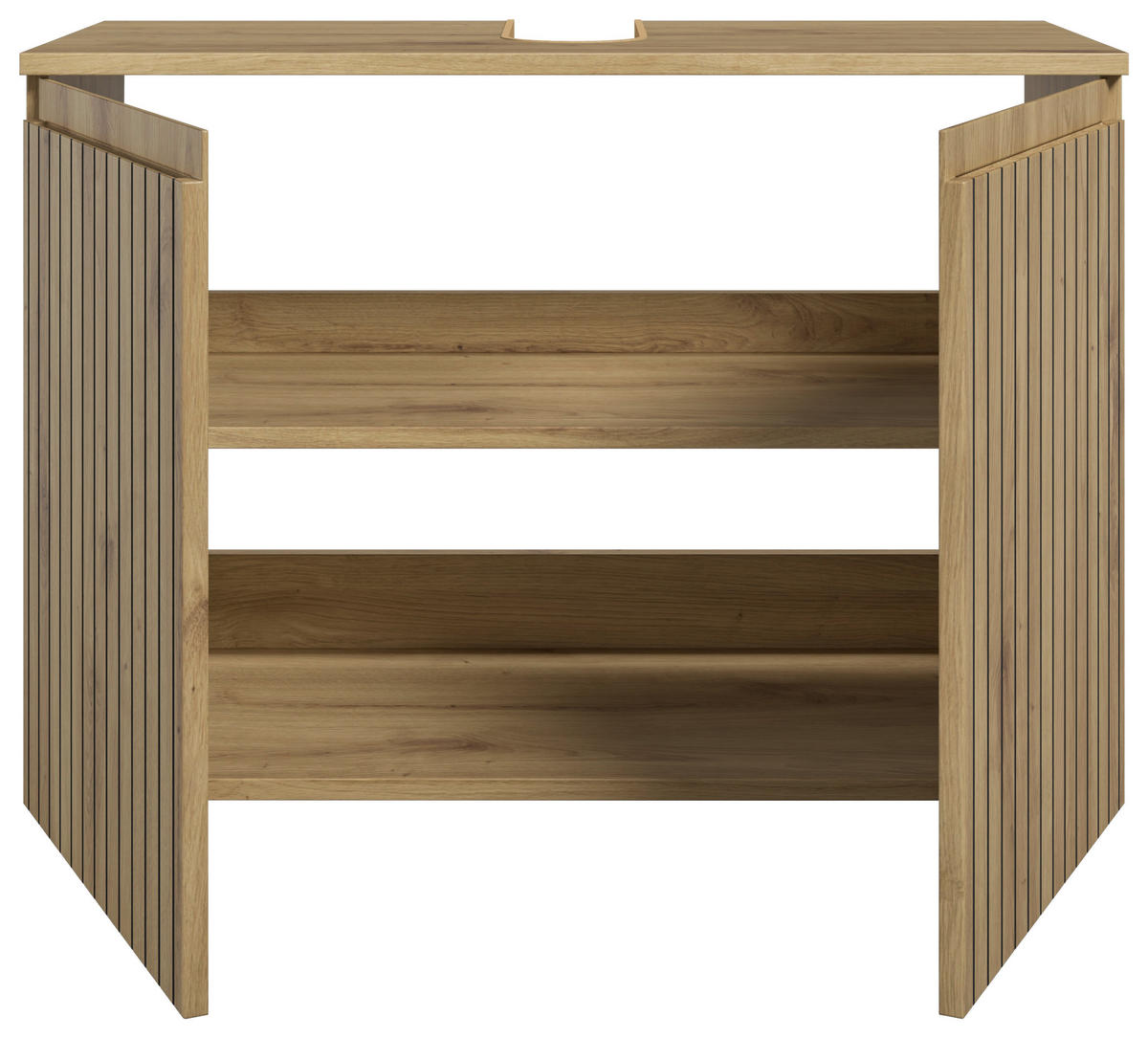 WASCHBECKENUNTERSCHRANK 80/57/36 cm  - chêne artisan/noir, Modern, matière synthétique/matériau de bois (80/57/36cm) - MID.YOU