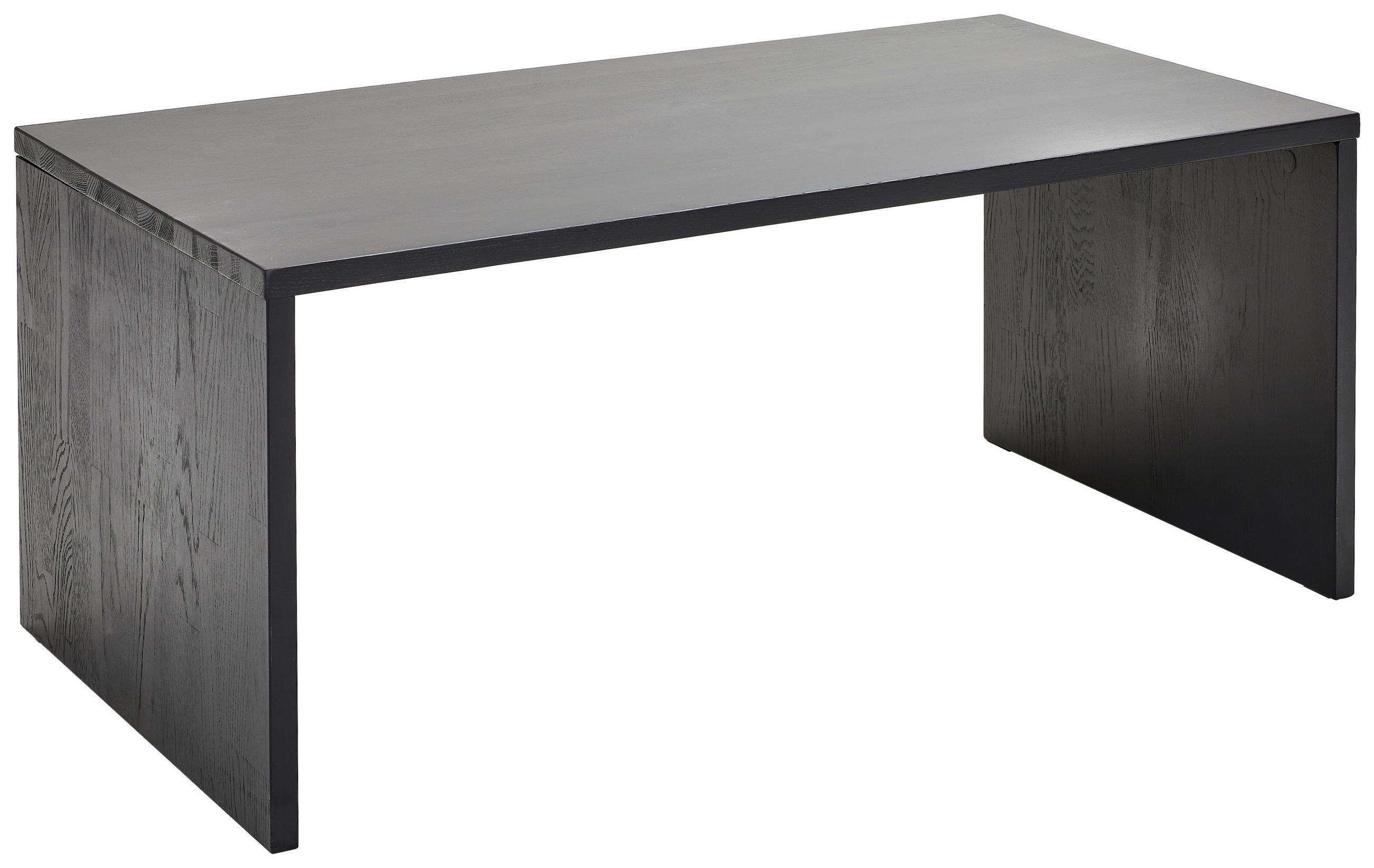 COUCHTISCH Eiche massiv Schwarz  - Schwarz, KONVENTIONELL, Holz (110/46/60cm) - MID.YOU