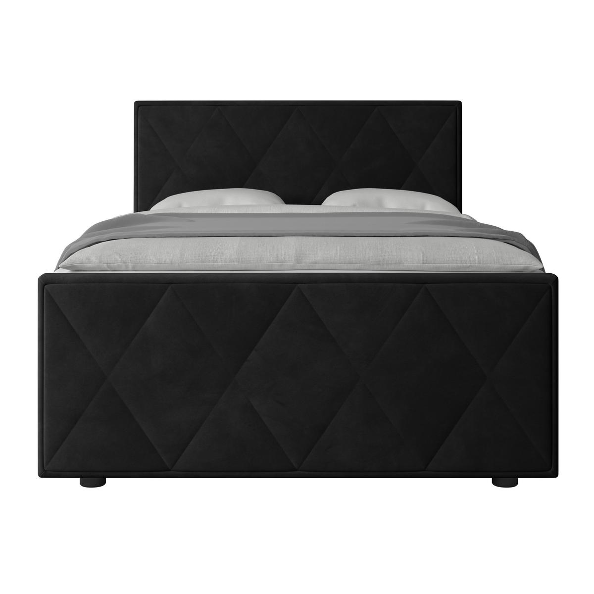 BOXSPRINGBETT 140/200 cm  in Schwarz  - Schwarz, MODERN, Holz/Kunststoff (140/200cm) - MID.YOU
