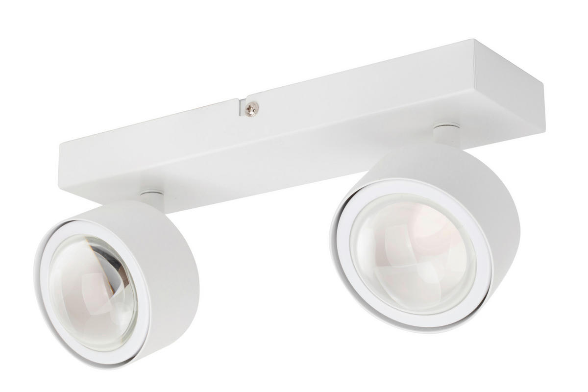 LED-STRAHLER Puk 25/8/10,8 cm   - Weiß, Design, Metall (25/8/10,8cm) - Novel