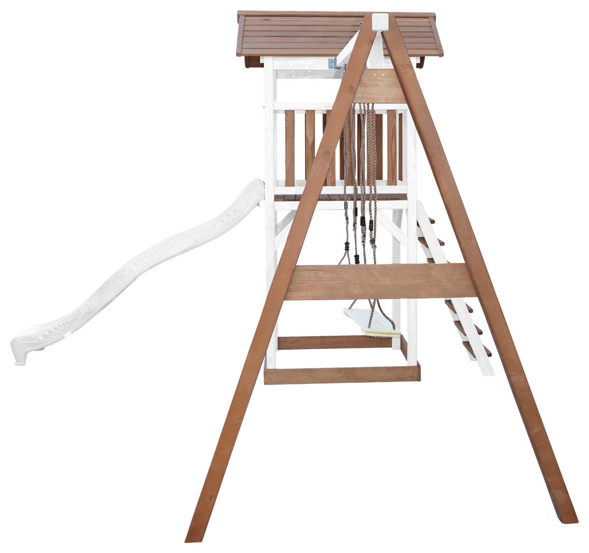 SPIELTURM 356,6/241,9/349 cm  - Weiss/Braun, Konventionell, Holz/Kunststoff (356,6/241,9/349cm)