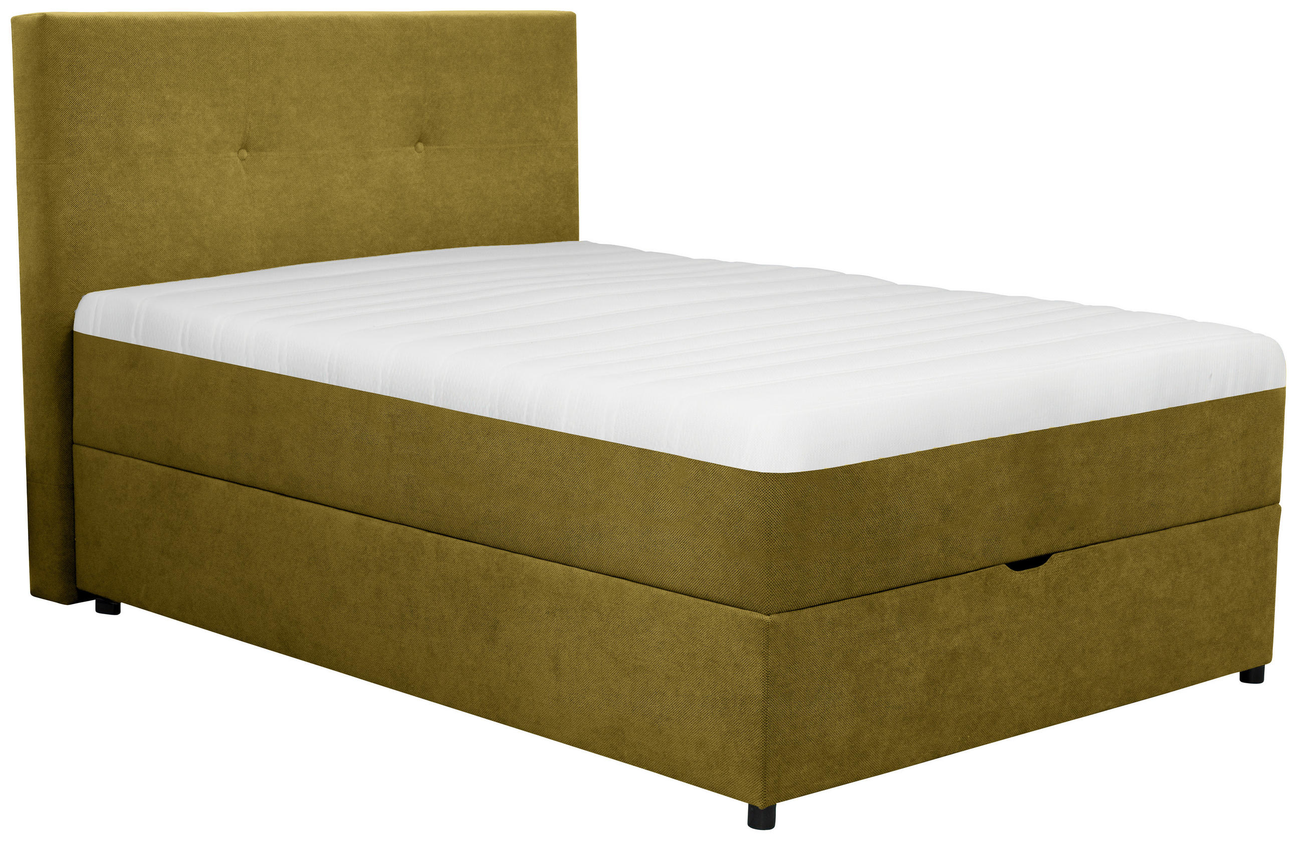 BOXBETT 120/200 cm,  in Grün,  - Schwarz/Grün, KONVENTIONELL, Kunststoff/Textil (120/200cm) - Carryhome