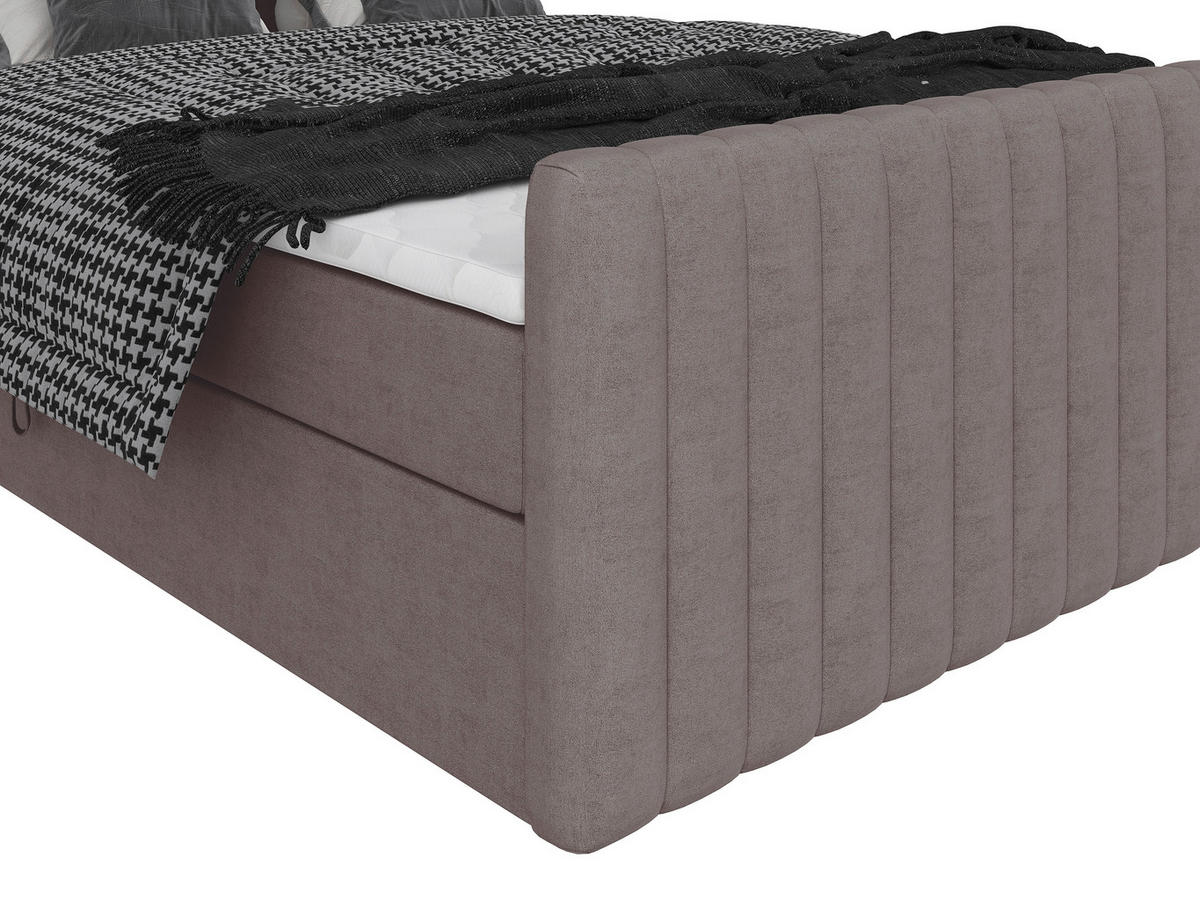 BOXBETT 160/200 cm  in Braun  - Schwarz/Braun, Basics, Kunststoff/Textil (160/200cm) - Carryhome