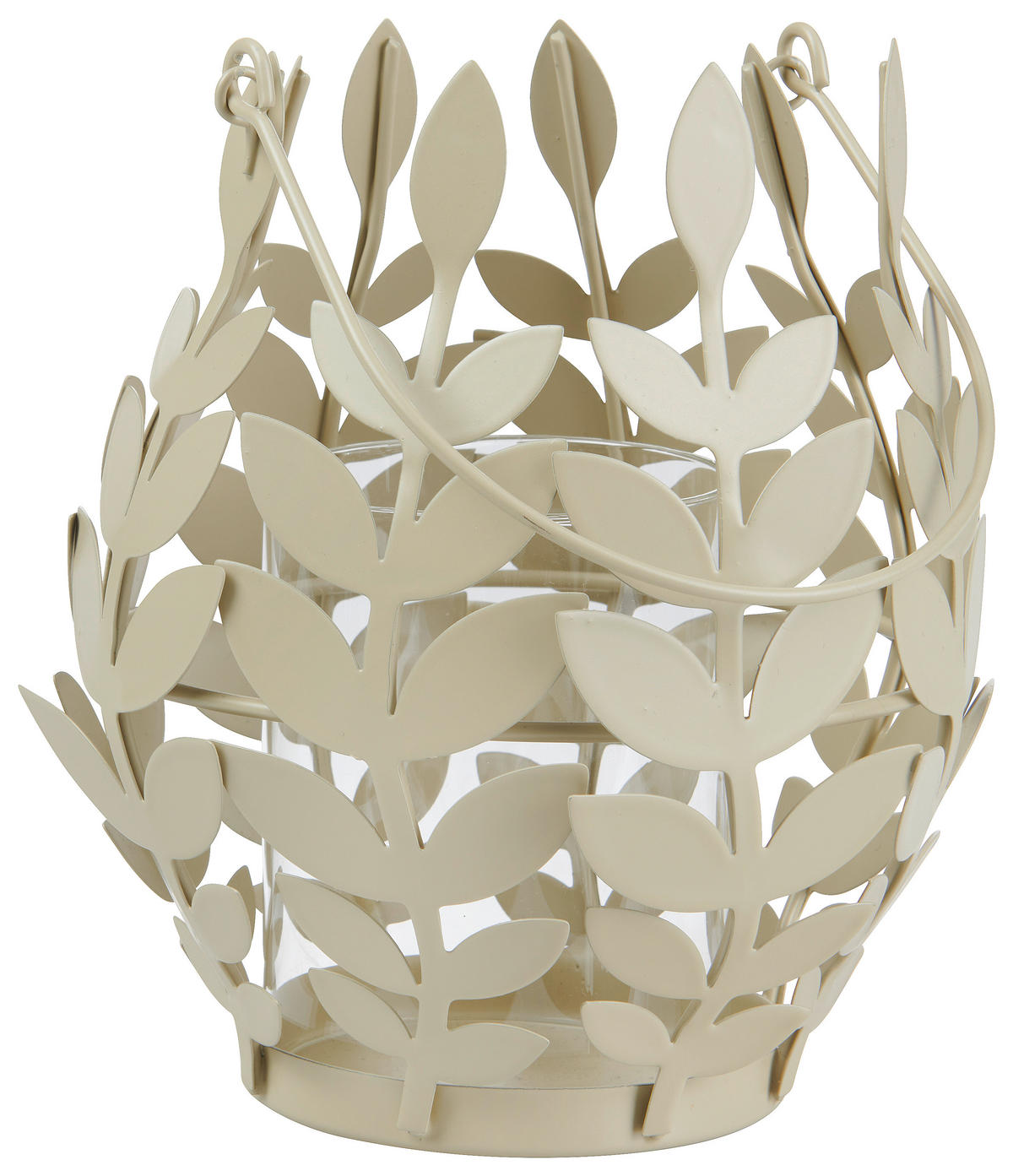 MÉCSESTARTÓ - barna, Natur, Üveg/fém (13/15,8cm) - Ambia Home