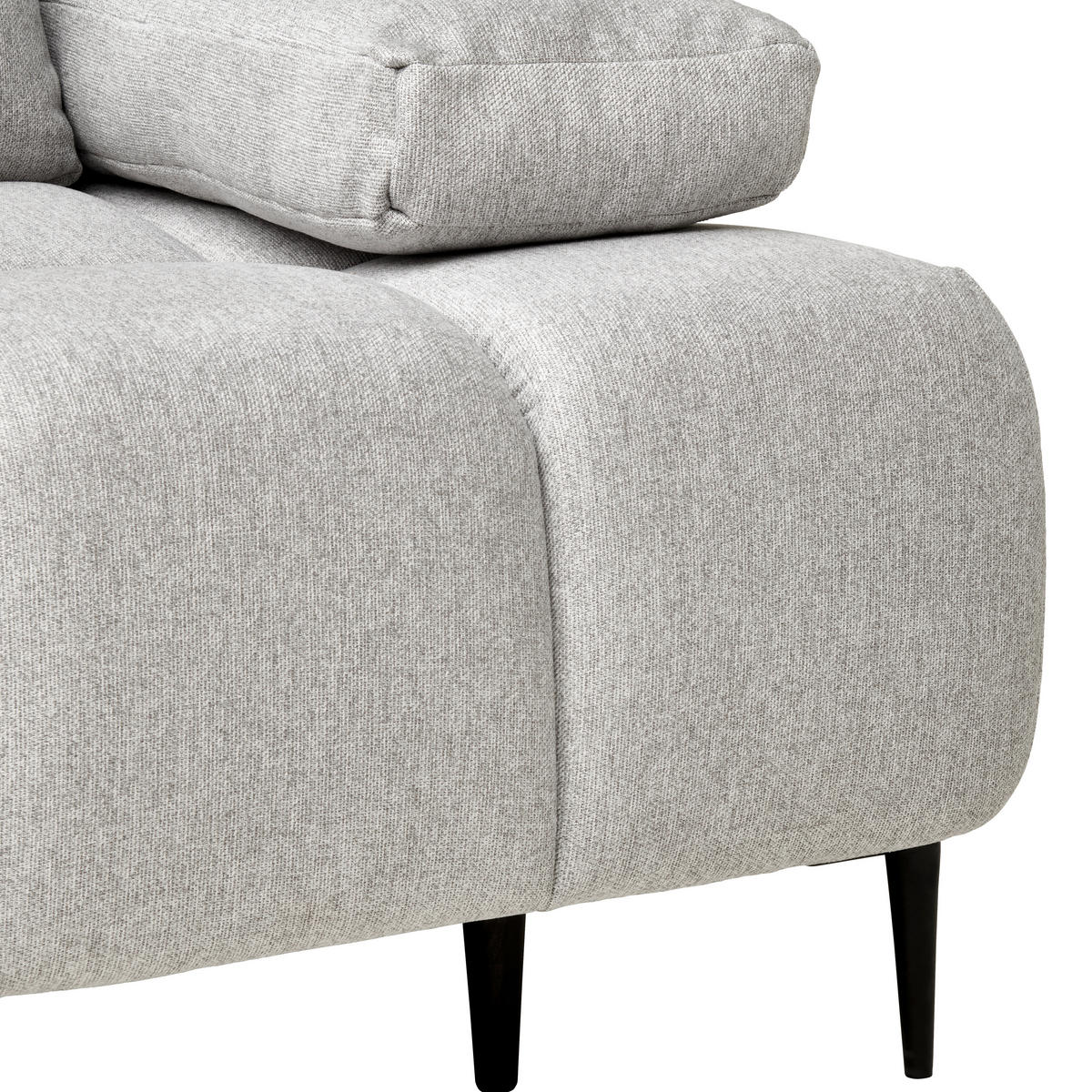 ZOFA S POSTELJNO FUNKCIJO,  siva tekstil  - črna/siva, Moderno, kovina/tekstil (204/90/95cm) - MID.YOU