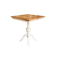 {iNAME,[]} Echtholz, Nachbildung  Holz, Holzwerkstoff quadratisch Weiß, Honig  - Weiß/Honig, KONVENTIONELL, Holz/Holzwerkstoff (70/78/70cm) - MID.YOU
