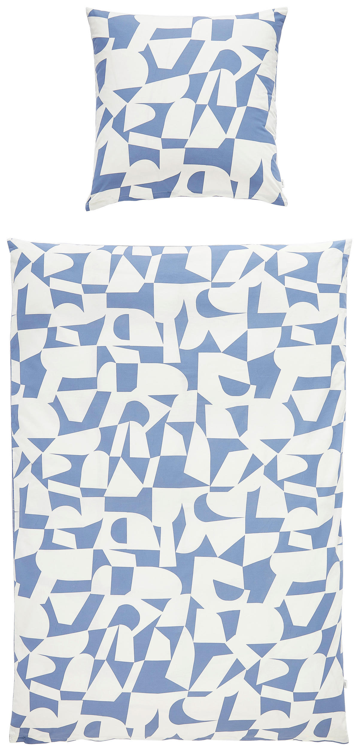 WENDEBETTWÄSCHE E-Cosmo Renforcé 155/220 cm  - Blau/Creme, Basics, Textil (155/220cm) - Esprit