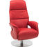RELAXSESSEL Echtleder Relaxfunktion - Rot/Alufarben, Design, Leder/Metall (75/118/82cm) - Welnova RELAXSESSEL Echtleder Relaxfunktion - Rot/Alufarben, Design, Leder/Metall (75/118/82cm) - Welnova