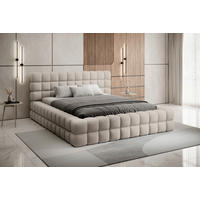 POLSTERBETT 160/200 cm  in Beige  - Beige/Schwarz, Modern, Holz/Kunststoff (160/200cm) - MID.YOU