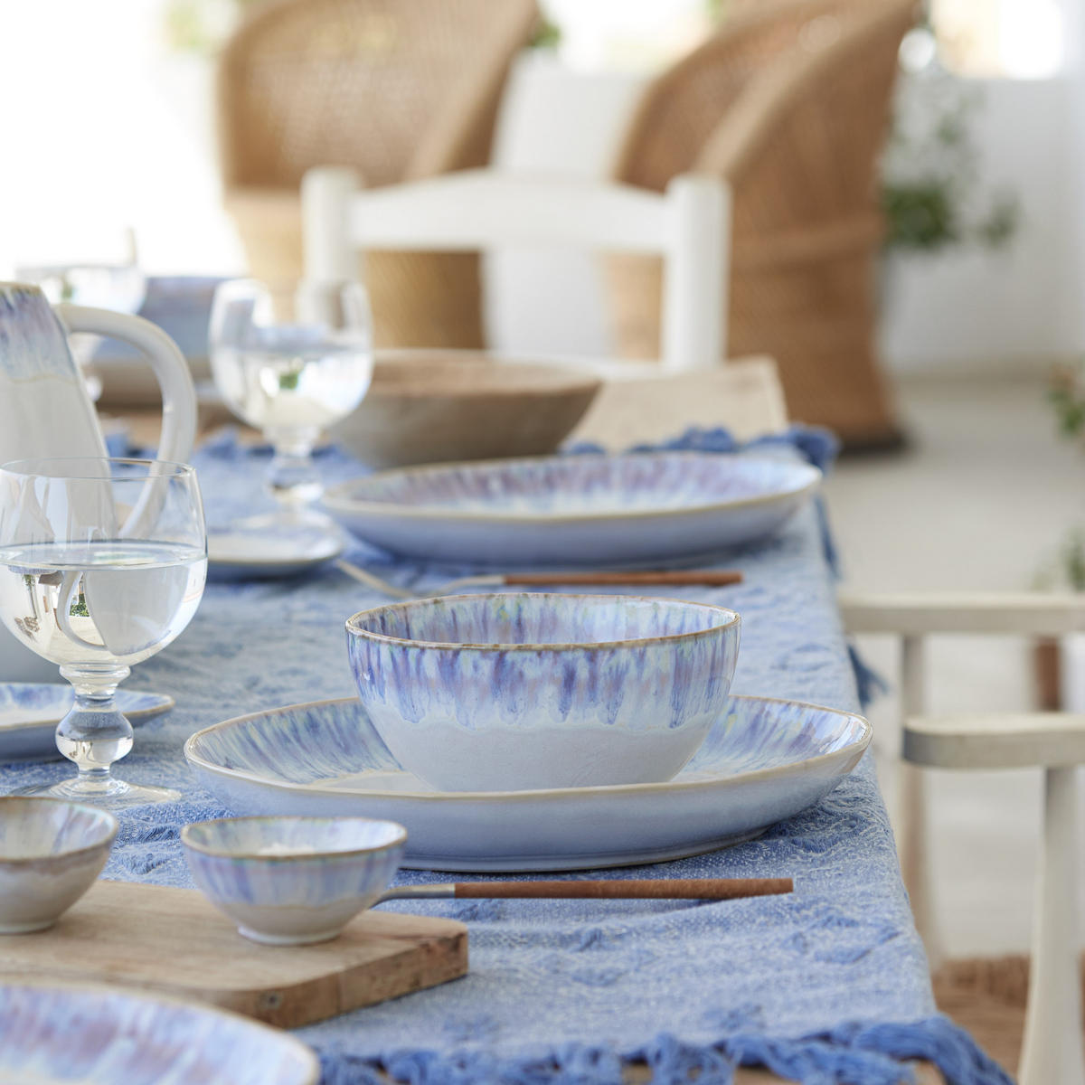 MÜSLISCHALENSET BRISA 16 cm  - Blau/Weiß Hochglanz, Basics, Keramik (16cm) - Costa Nova