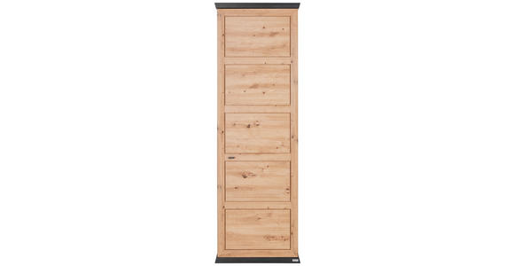 GARDEROBENSCHRANK 64,2/196,5/38,5 cm  - Dunkelgrau/Eichefarben, LIFESTYLE, Holzwerkstoff/Metall (64,2/196,5/38,5cm) - Xora