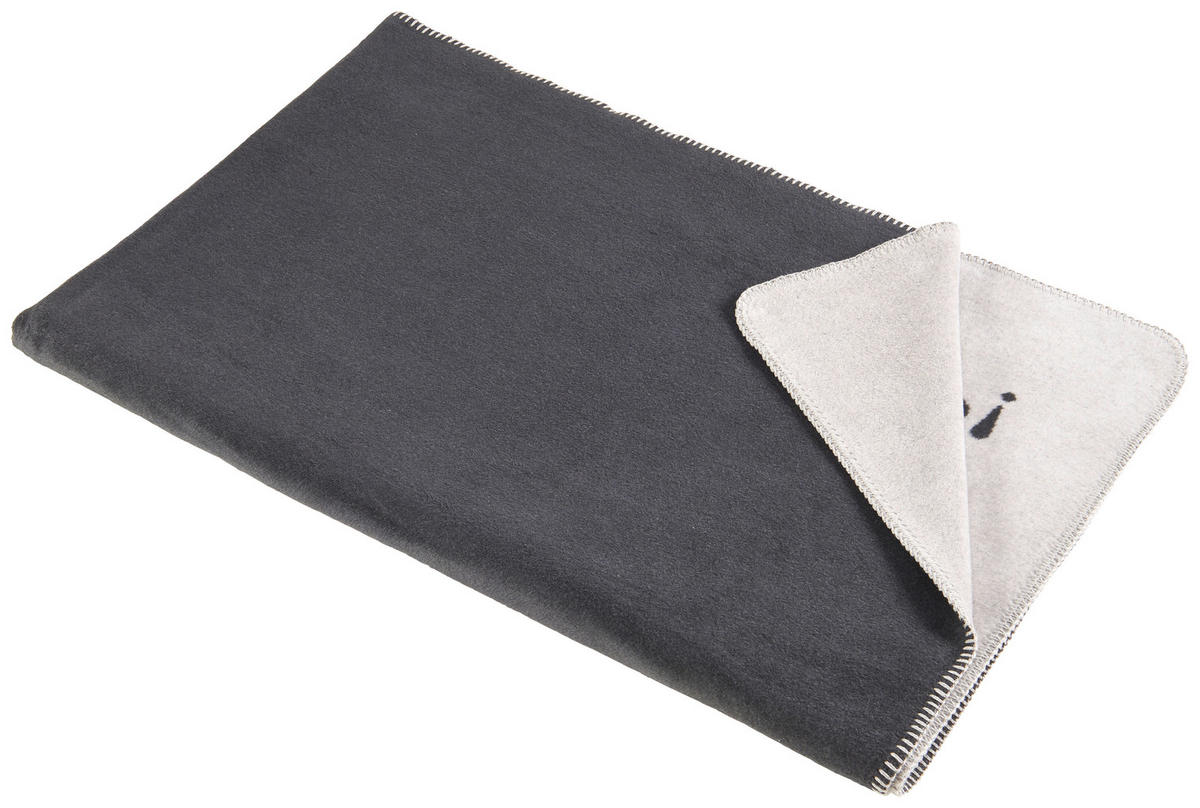 PLAID 150/200 cm  - Anthrazit/Grau, Design, Textil (150/200cm) - Joop!