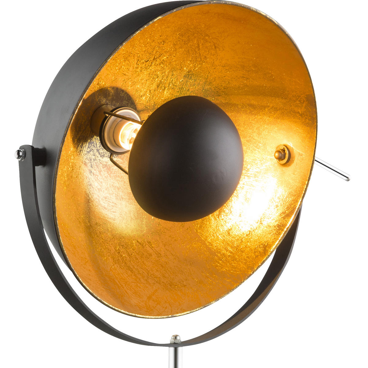 Stehleuchte - Goldfarben/Schwarz, Trend, Metall (69/179cm)