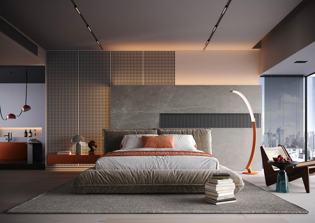 POLSTERBETT 200/200 cm,  in Rotbraun,  - Rotbraun/Schwarz, Design, Textil/Metall (200/200cm) - Belluti