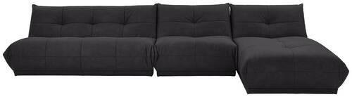 Freisteller von Livetastic ECKSOFA Schwarz Lederlook.