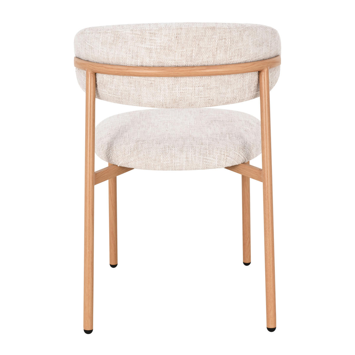 STUHL   Leinenoptik  Beige  - Eichefarben/Beige, Basics, Holz/Textil (55/80/57cm) - Livetastic