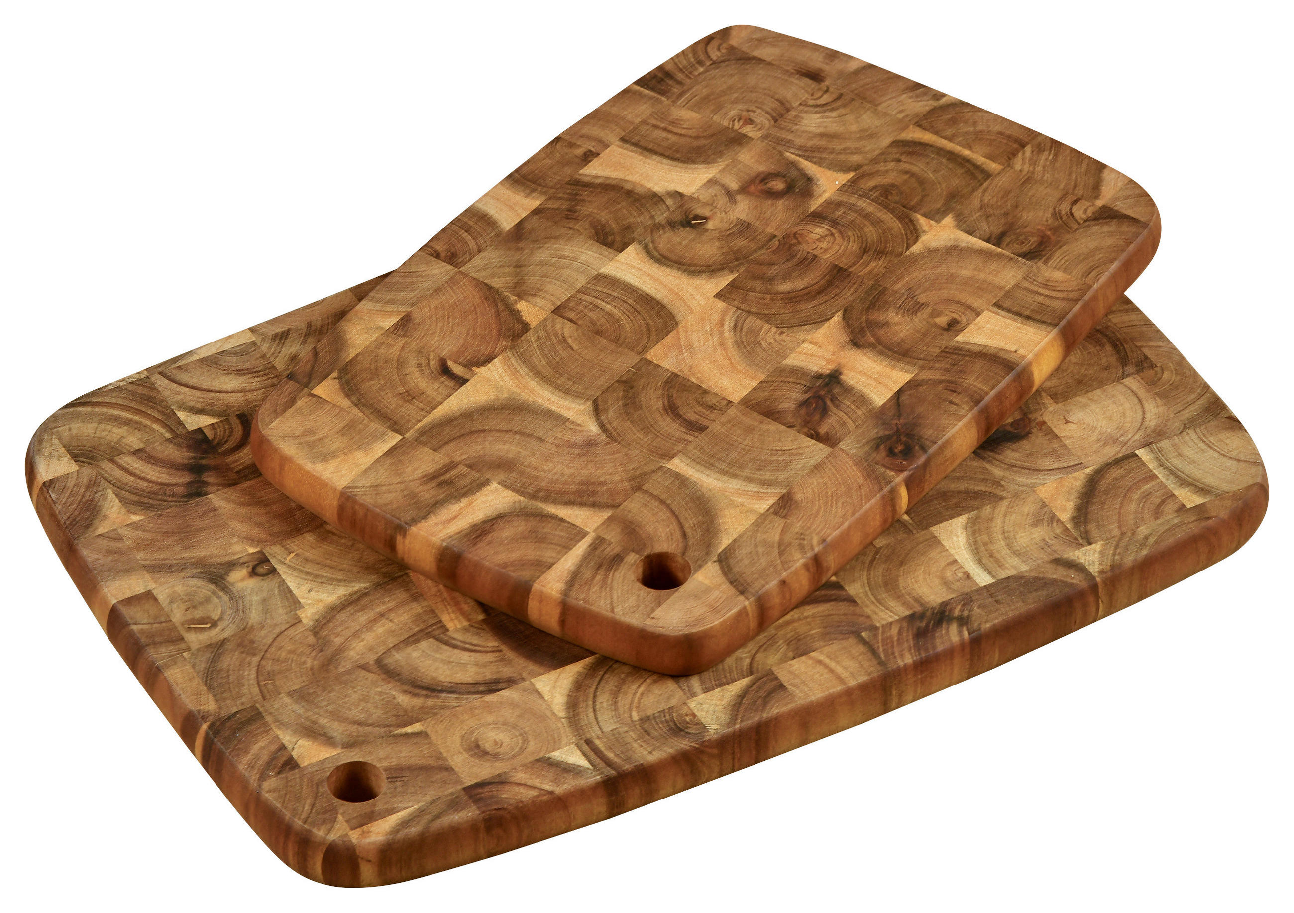 SCHNEIDEBRETT-SET Holz Akazie  - Braun, Basics, Holz - Kesper