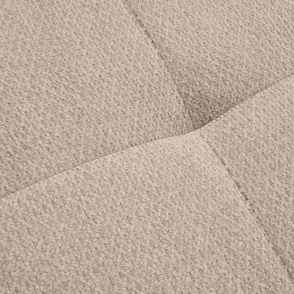 ECKSOFA Beige Chenille  - Beige/Schwarz, MODERN, Textil/Metall (290/182cm) - Hom`in