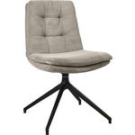 STUHL - Sandfarben/Schwarz, Design, Textil/Metall (49/90/68cm) - Johann Jakob