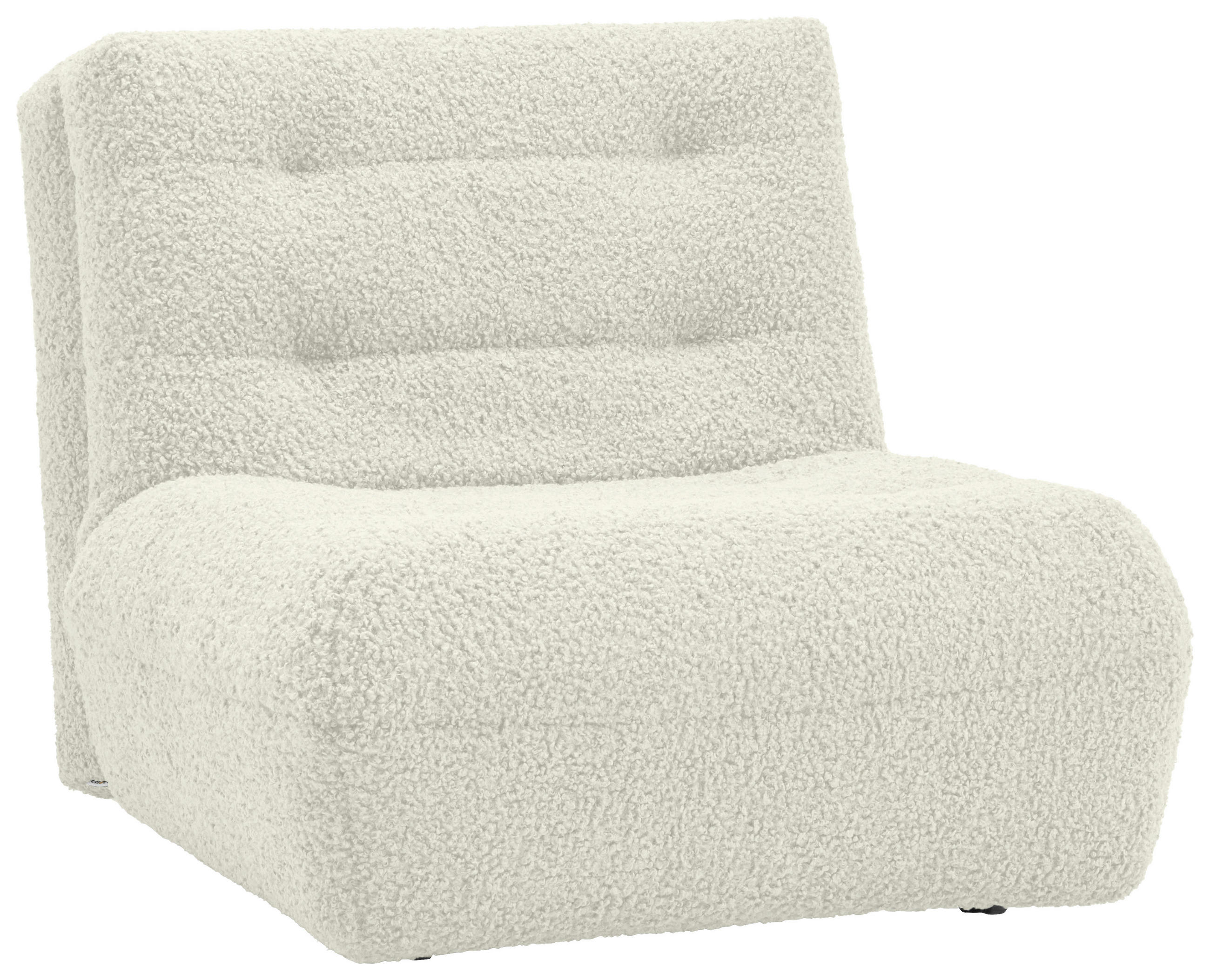 SCHLAFSESSEL Teddystoff Weiß    - Schwarz/Weiß, KONVENTIONELL, Kunststoff/Textil (90/85/100cm) - Carryhome