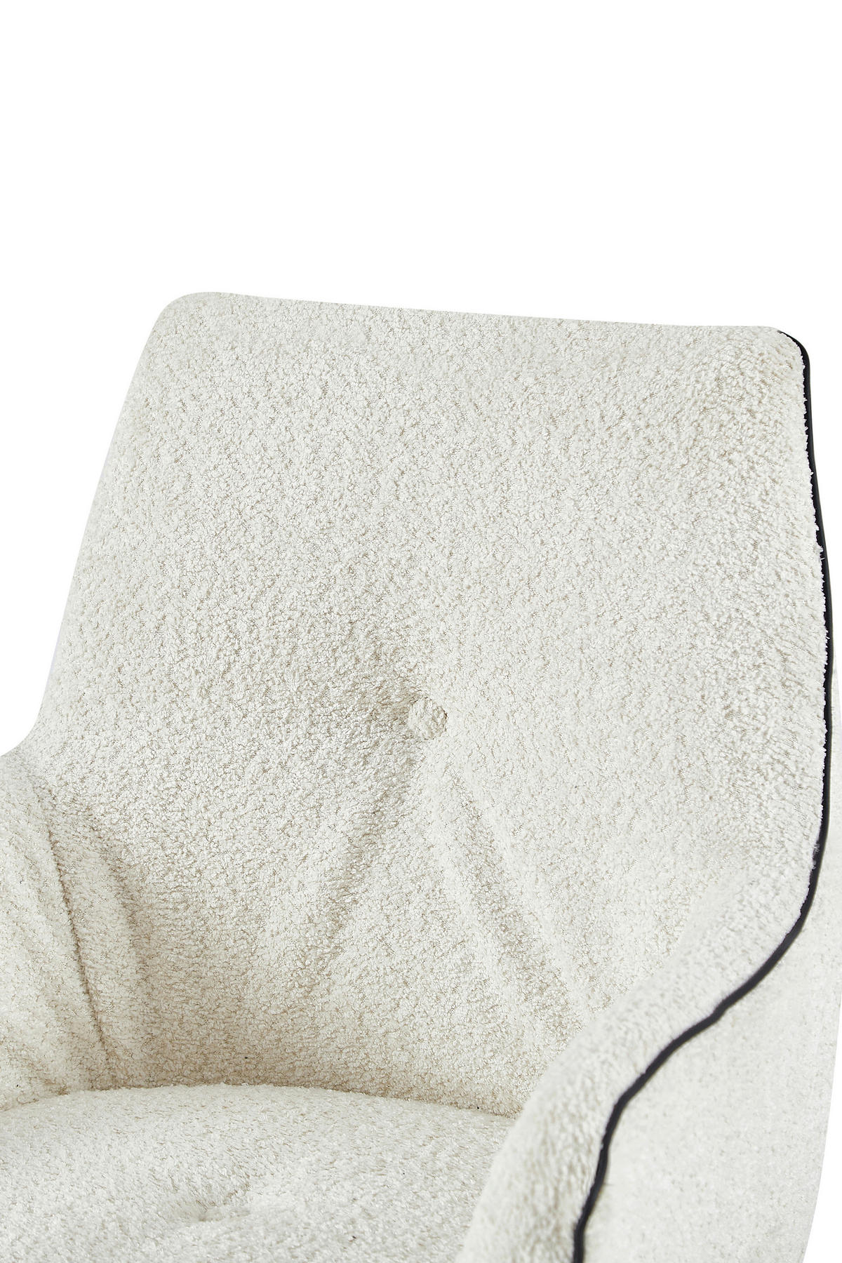 ARMLEHNSTUHL  in Eisen  - Creme, Design, Textil/Metall (64/91/61cm) - Kayoom