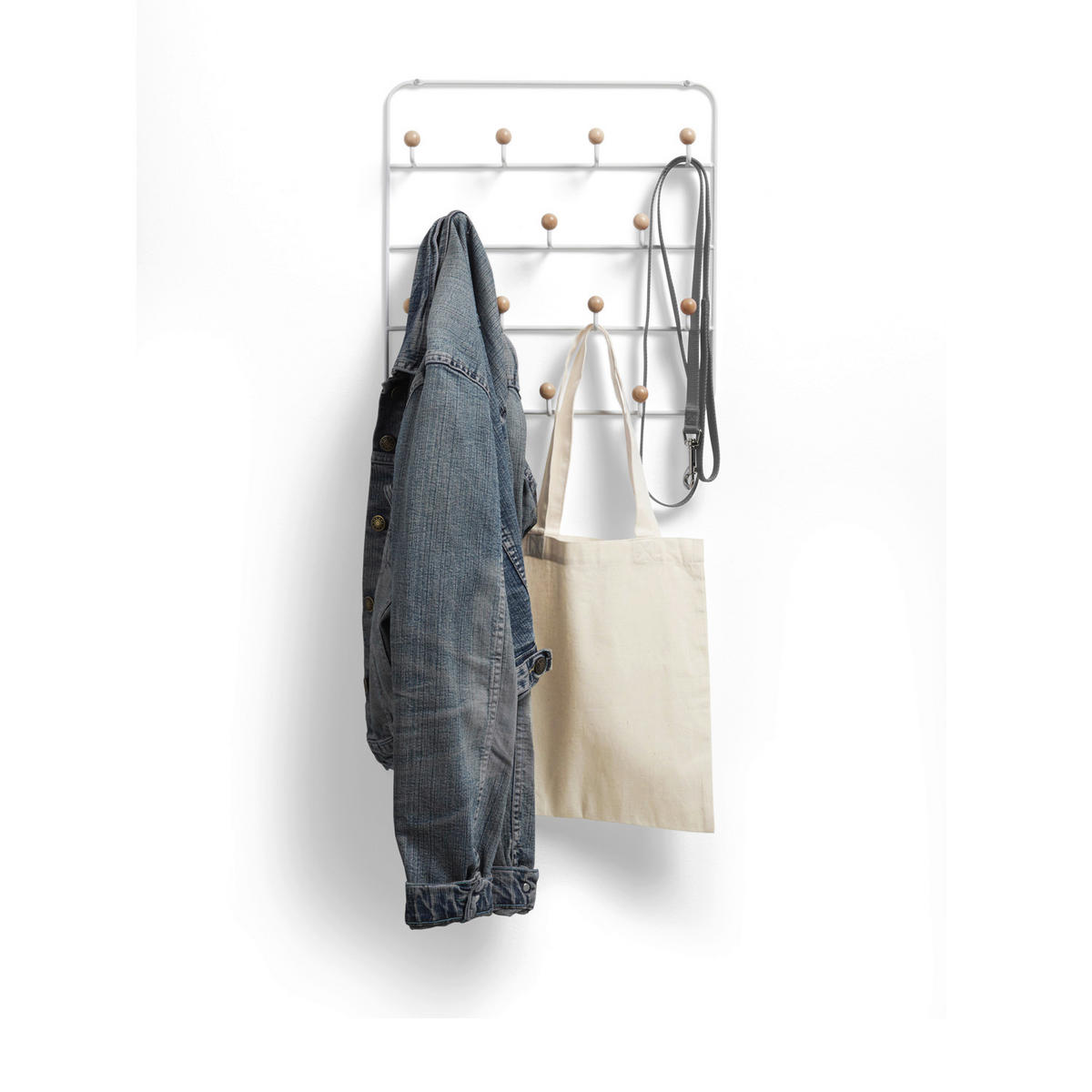 VJEŠALICA ZA VRATA  prirodne boje, bijela  drvo, metal  - bijela/prirodne boje, Basics, drvo/metal (9/60/36cm) - Umbra