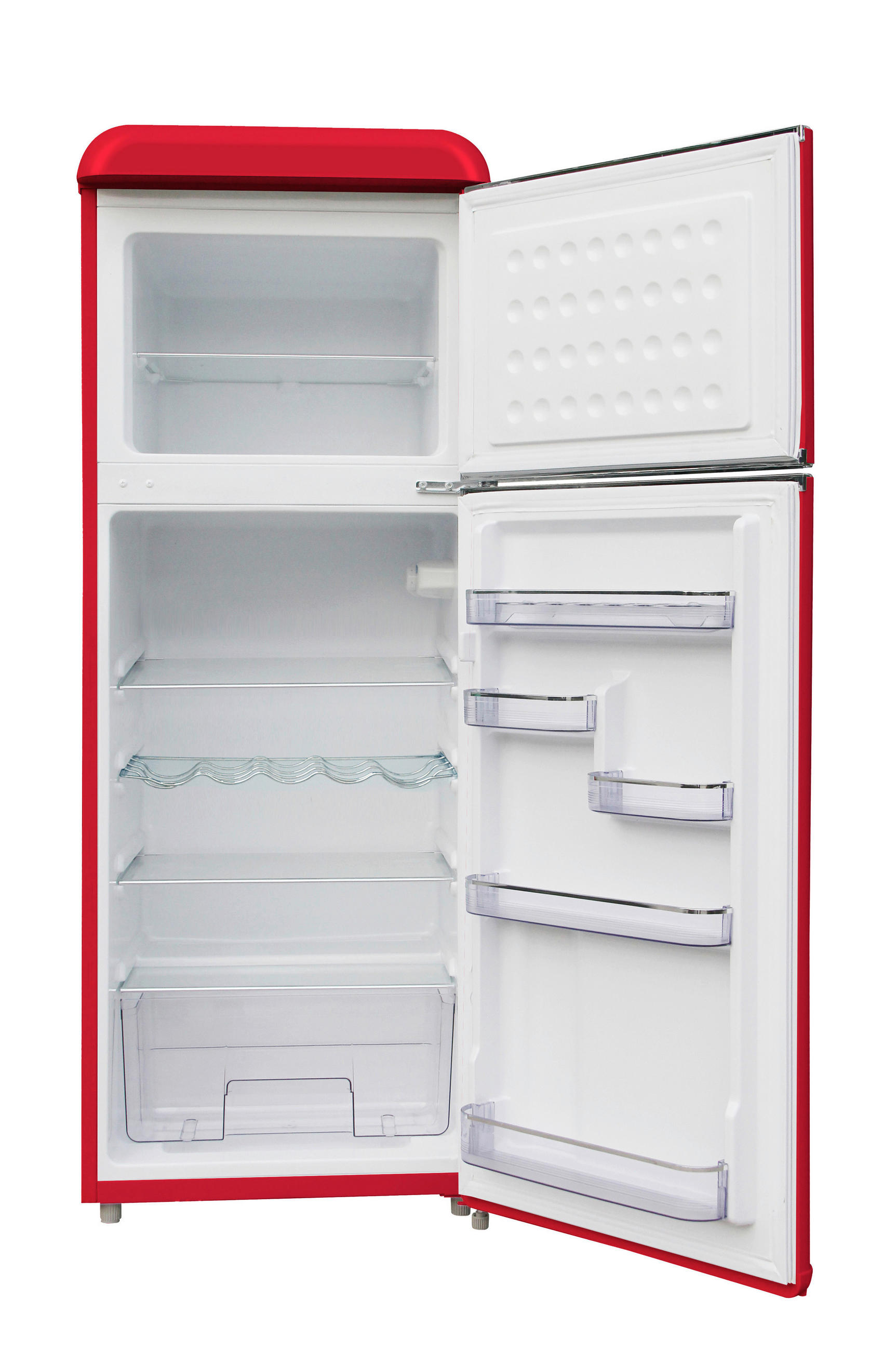 KÜHL-GEFRIER-KOMBINATION KGR 3020  - Rot, Basics, Metall (54cm) - Nabo