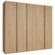 DREHTÜRENSCHRANK 249,6/229,4/59,5 cm,  in Eichefarben, 5-türig  - Eichefarben/Anthrazit, KONVENTIONELL, Holz/Holzwerkstoff (249,6/229,4/59,5cm) - Dieter Knoll