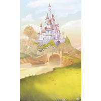 FOTOTAPETE PRINCESS BELLE CASTLE RIVER  - Naturfarben, Design, Textil (150/250cm) - Disney
