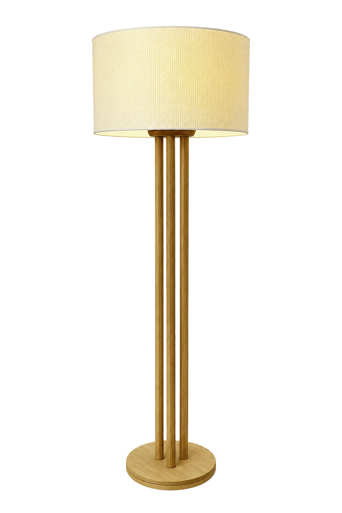 STEHLEUCHTE Patagonia 50/160 cm  - Eichefarben/Creme, Natur, Holz/Textil (50/160cm) - Waldwelt